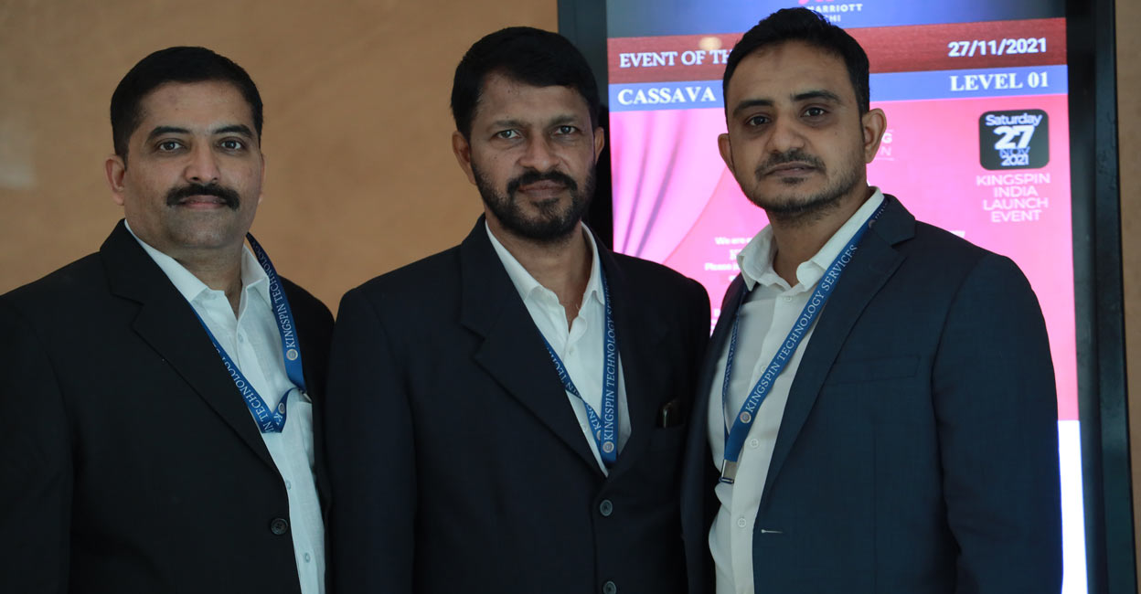 (From left to right) Kingspin Director Sunil Nair, Director Rajeev MS, Kingsspin CEO Asif Ali.