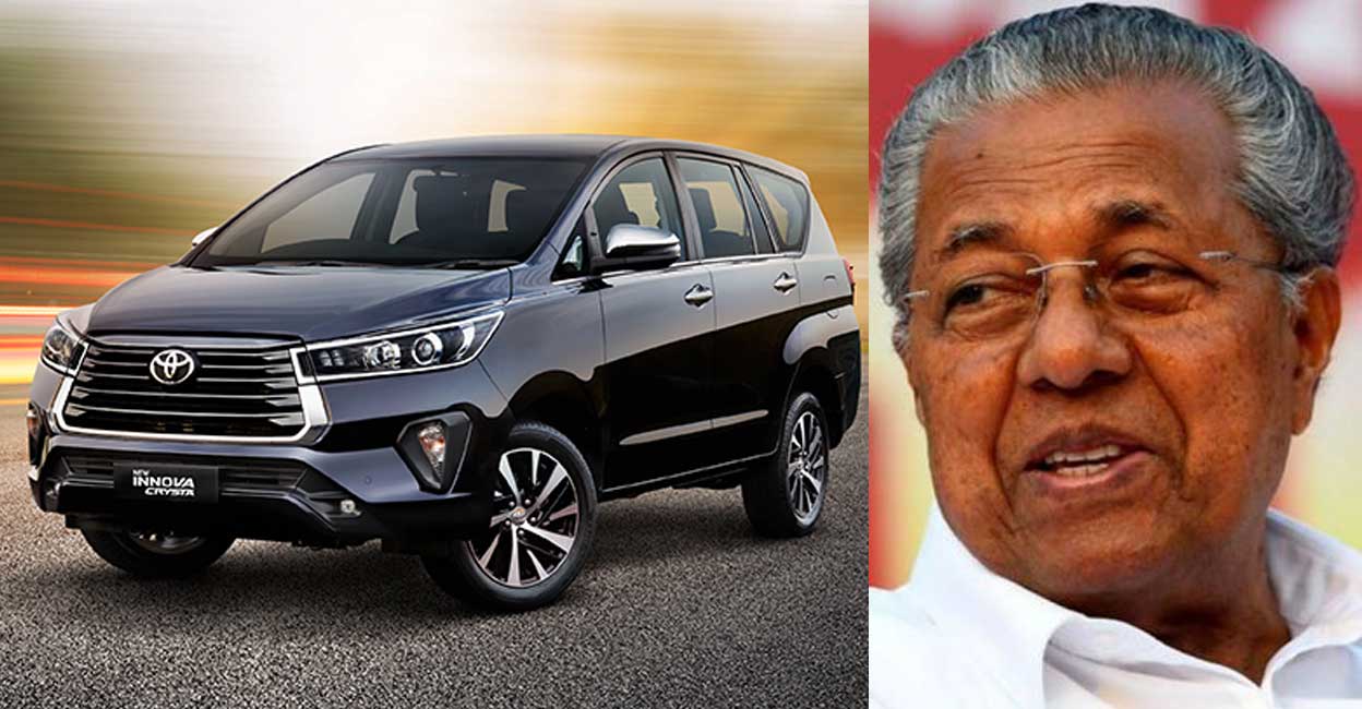 pinarayi-innova-crysta Black Innova (left), Kerala Chief Minister Pinarayi Vijayan.