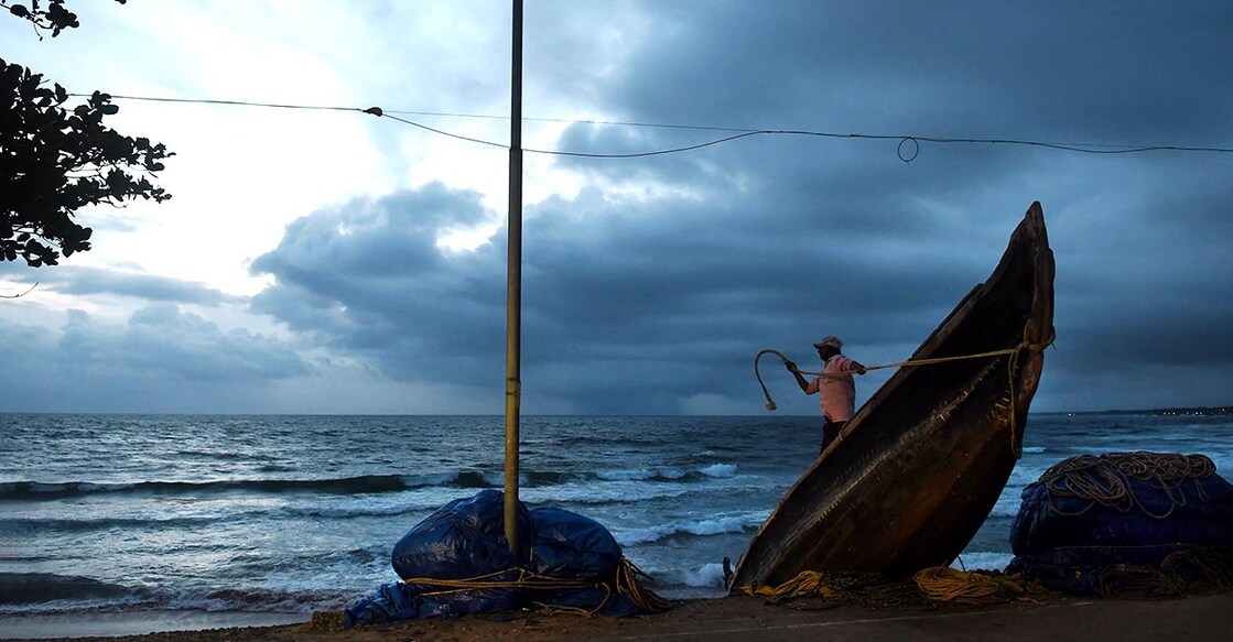 Dark clouds hover in the sky after the South West monsoon made its footfall in Kerala, in Thiruvananthapuram. PTI