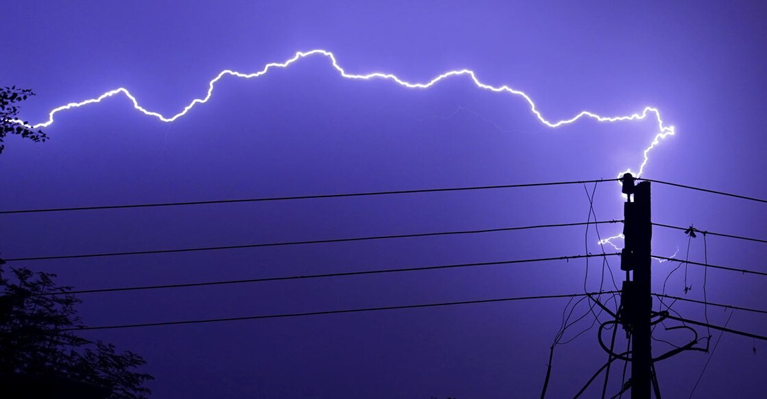 Lightning Lightning in the sky ahead of monsoon season in Ajmer in Saturday. PTI