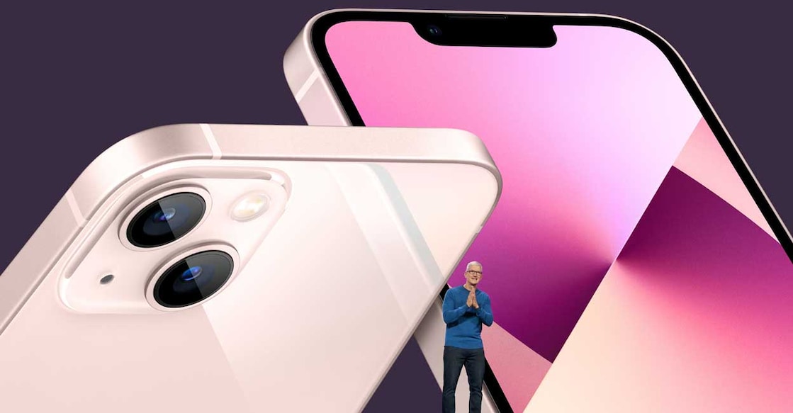 Apple CEO Tim Cook unveils the new iPhone 13 during a special event at Apple Park in Cupertino, California broadcast September 14, 2021. REUTERS