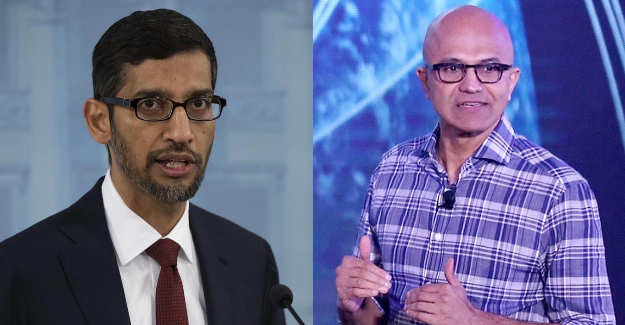 Sundar Pichai (left) and Satya Nadella (right). File Photo: IANS