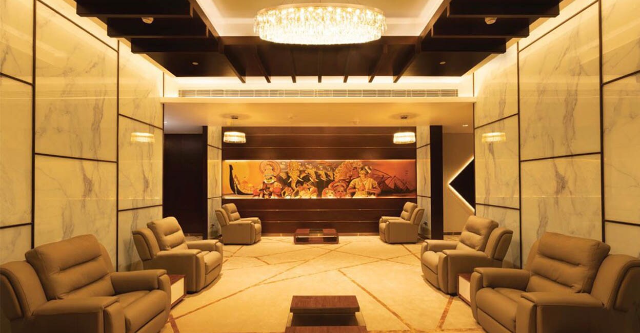 The lobby of CIAL’s new Business Jet Terminal. Photo: Special Arrangement