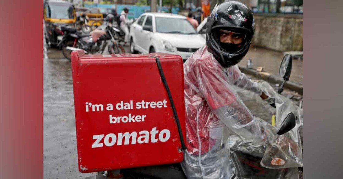 A delivery worker of Zomato in Mumbai. File photo: Reuters 