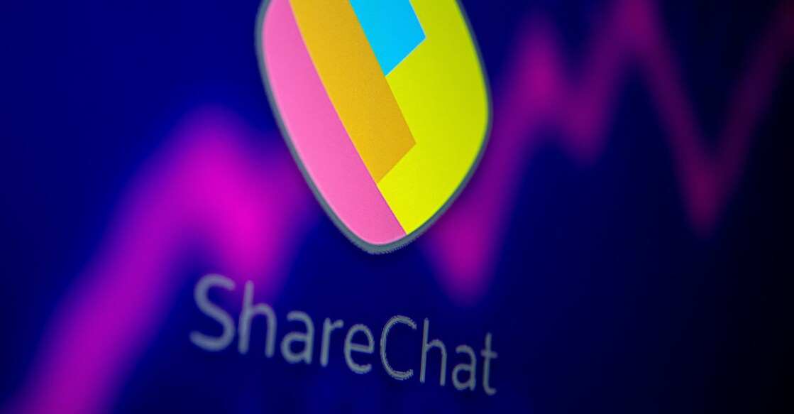ShareChat and stock graph are displayed in this illustration taken, July 26, 2021. REUTERS/Dado Ruvic/Illustration/Files