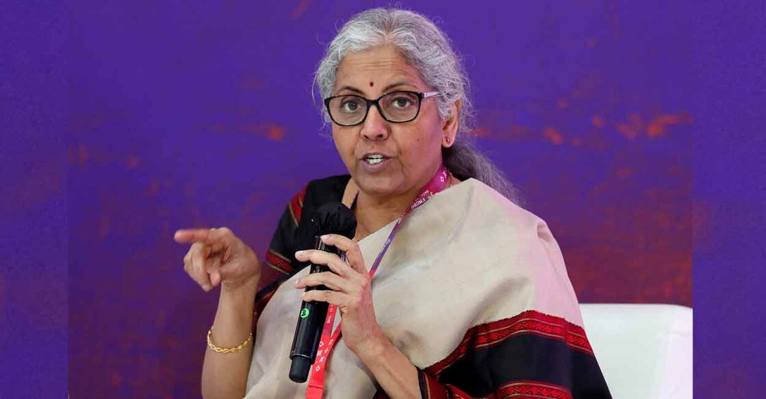 Indian Finance Minister Nirmala Sitharaman speaks during a side event on the G20 Finance Ministers and Central Bank Governors Meeting in Nusa Dua, Bali, Indonesia on 14 July 2022. File photo: Reuters/ Made Nagi