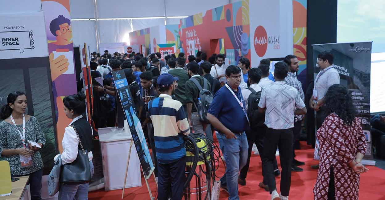 : An exhibition of innovative products displayed at Huddle Global 2023. Photo: Onmanorama