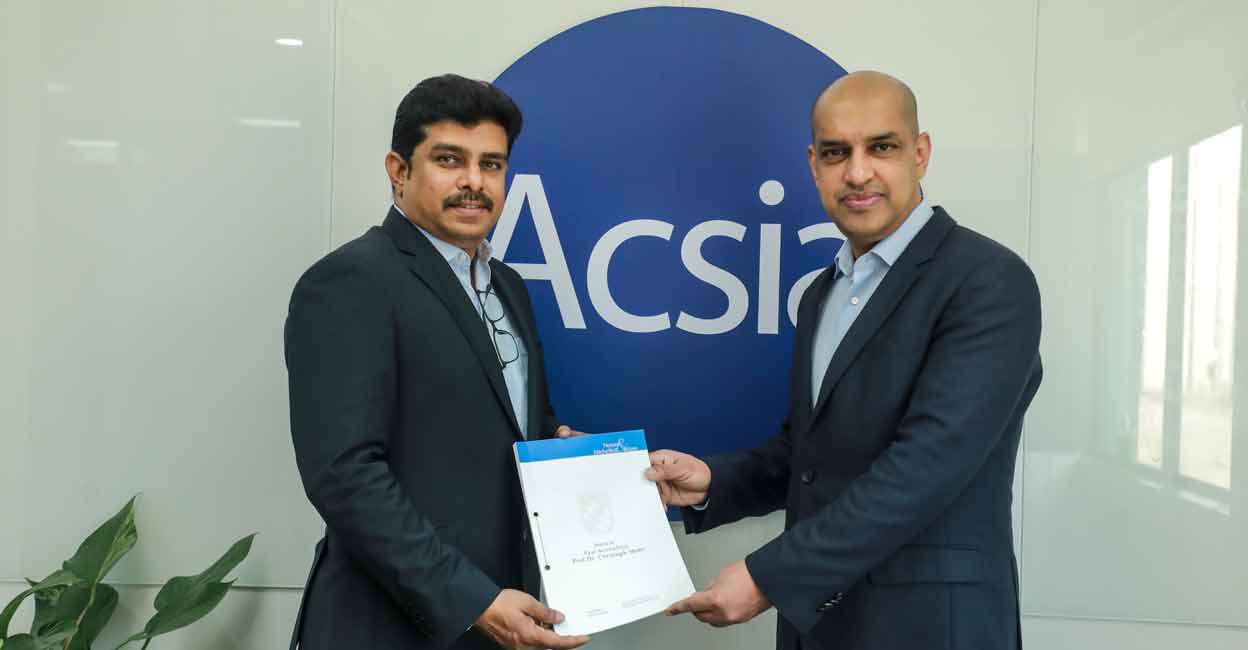 Jijimon Chandran (left) with Datta Hegde during Acsia Technologies’ acquisition of Arctictern Solutions GmbH. Photo: Special arrangement