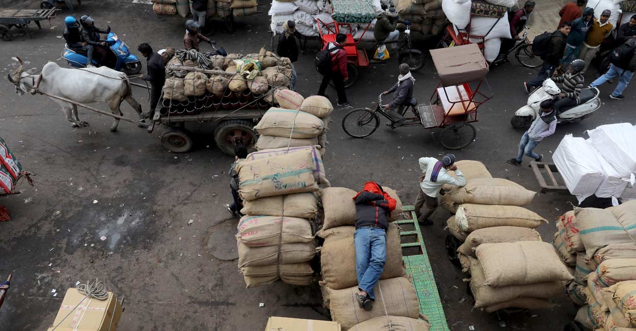 The government will release the revised GDP estimate later in the day. REUTERS/Anushree Fadnavis