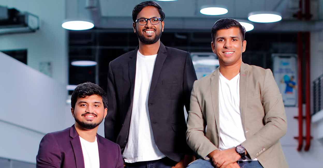 (From left) Joash Philipose, Rahmatulla TM and Senu Sam -- cofounders of Mykare Health. Photo: Special arrangement