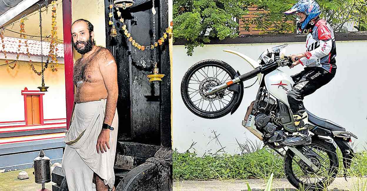 This temple priest from Kottayam finds bliss in off-road bike rides - Vimarsana News