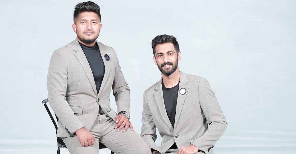 Milliondots, the company Kenz EC (left) founded with his college friend Muzammil Muhammed (right), is into stock trading education. Photo: Special arrangement