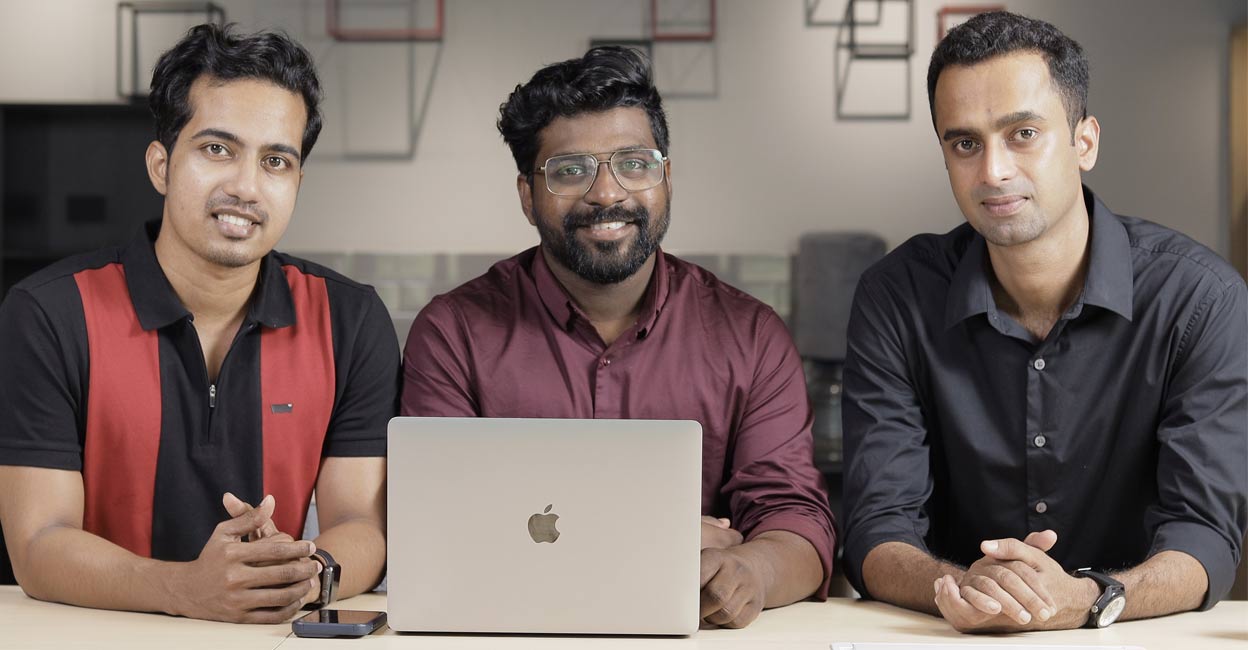 Shiv Shankar, Anand Sukumaran, and Anandu S. Photo: Special arrangement. 