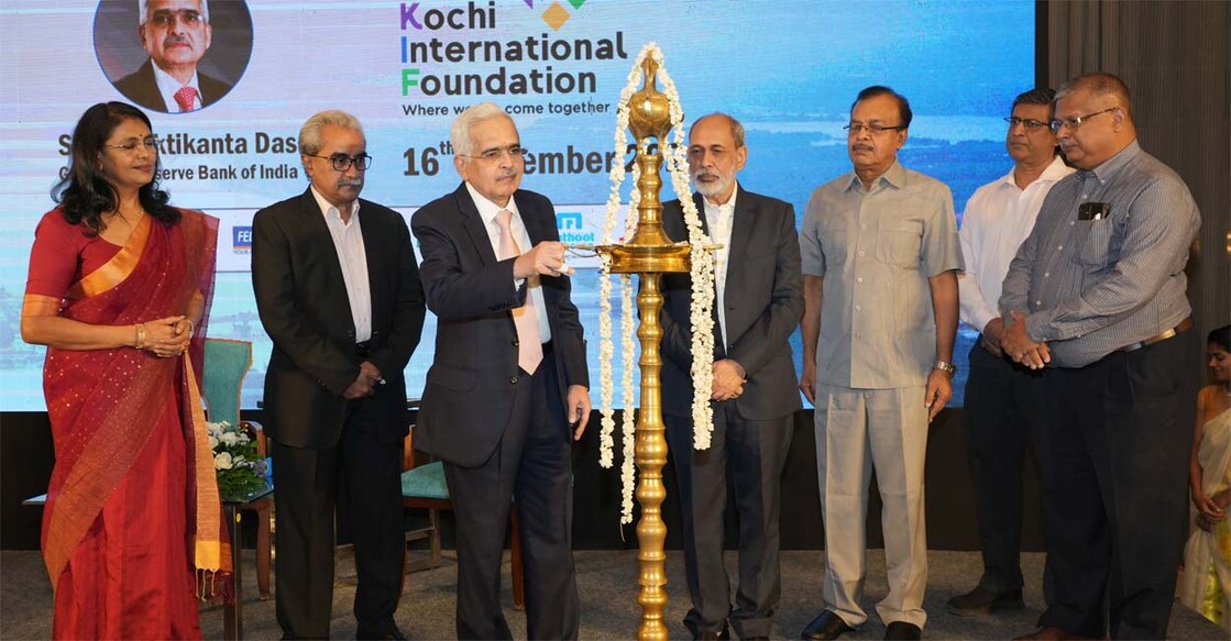 rbi-governor RBI Governor Shaktikanta Das at the launch of Kochi International Foundation. Photo: Special Arrangement.