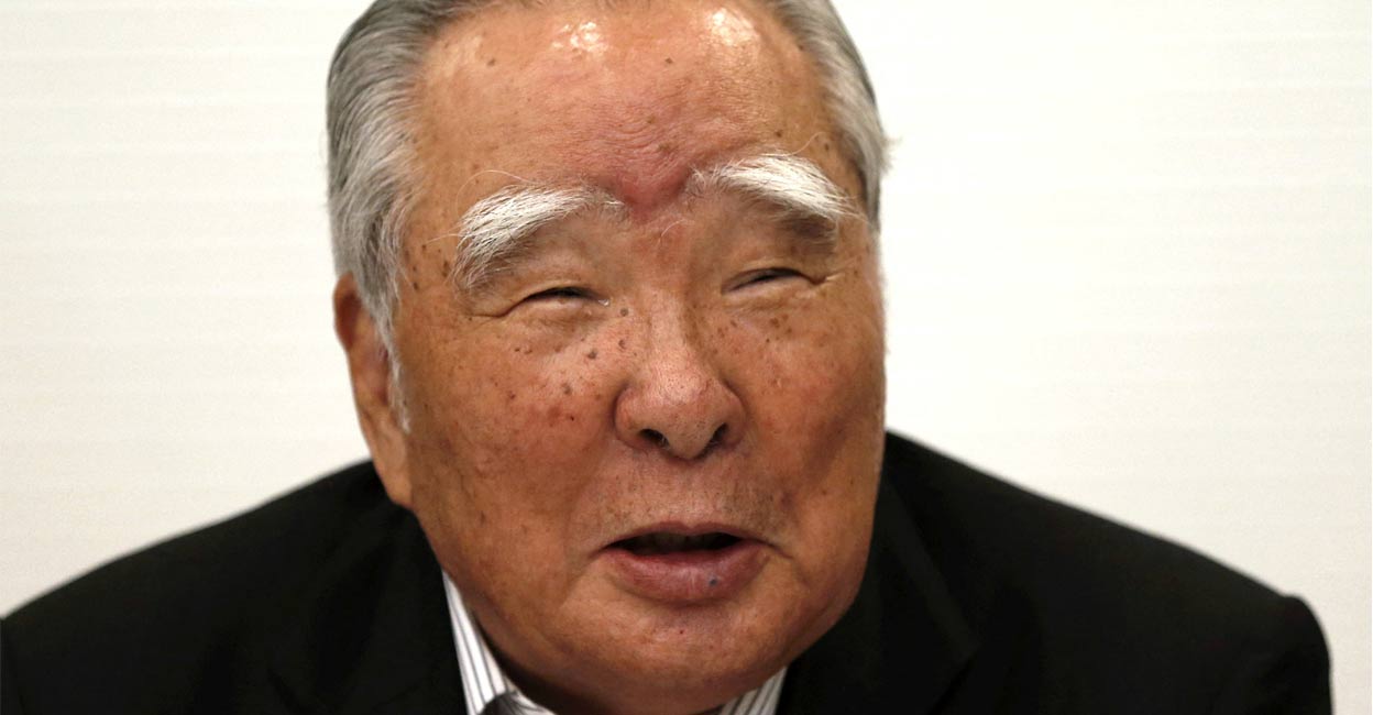Born Osamu Matsuda, Suzuki took his wife's family name through adoption in a practice common among Japanese families lacking a male heir. Photo: Reuters. 