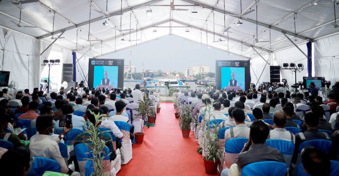Prime Minister Narendra Modi joined the ceremony in virtual mode from Thoothukudi. Photo: Special Arrangement