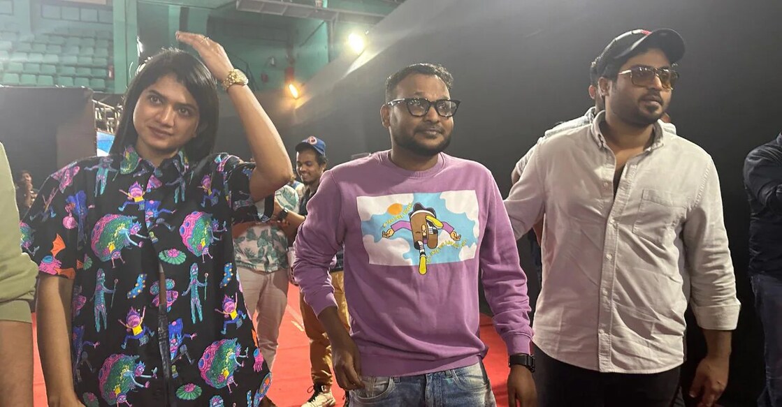 Anarkali Marikar (Left), Arun Chandu (Centre), Gokul Suresh (Right). Photo: Manorama.
