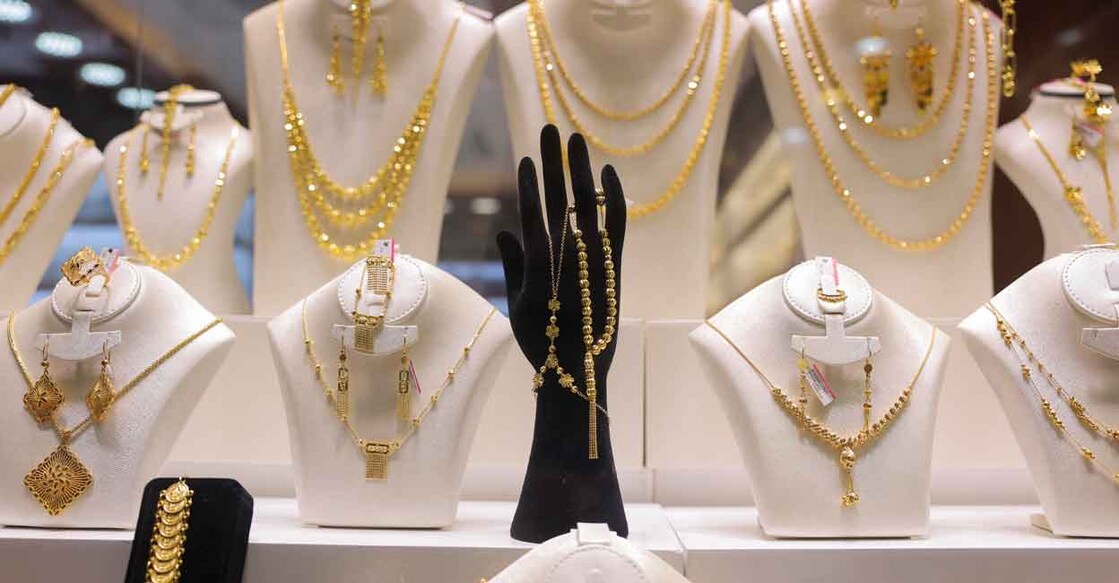 Jewellery is displayed at the Gold Souk market in Dubai, United Arab Emirates, March 14, 2025. File Photo: REUTERS/Amr Alfiky