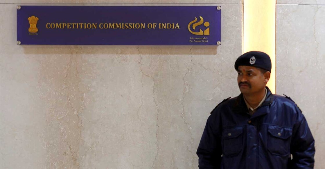 A security guard stands outside the Competition Commission of India (CCI) headquarters in New Delhi, India, January 13, 2020. REUTERS/Adnan Abidi
