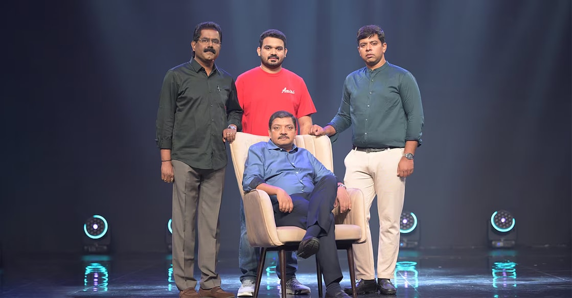 Meeran Group Chairman Navas Meeran, Jain University Director Dr Tom M Joseph, Asset Homes Founder Sunil Kumar and Heael founder Rahul Abraham Mamman. Photo: Manorama