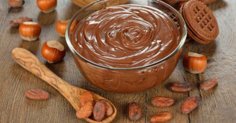 Chocolate with cocoa beans