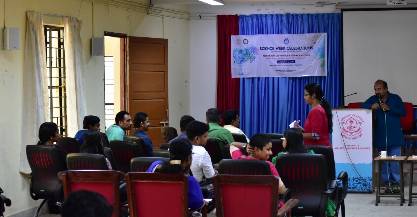 Workshop on popular science writing at Kerala Varsity Workshop on popular science writing at Kerala Varsity