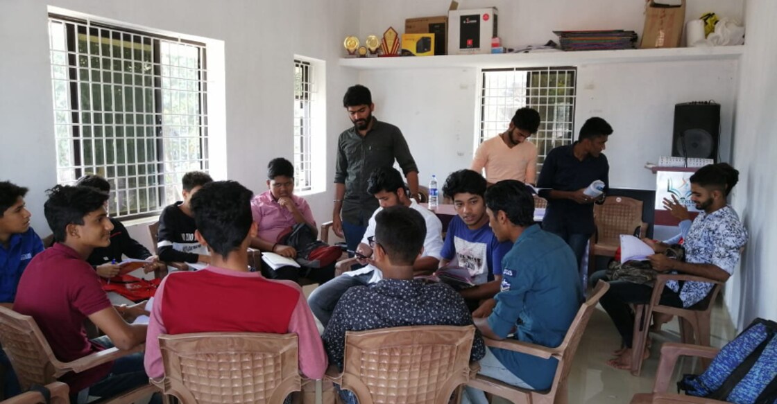 NSS volunteers help school students with pre-exam tuition