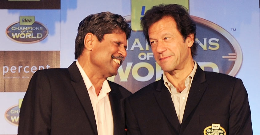 Imran with Kapil Dev Imran with Kapil Dev