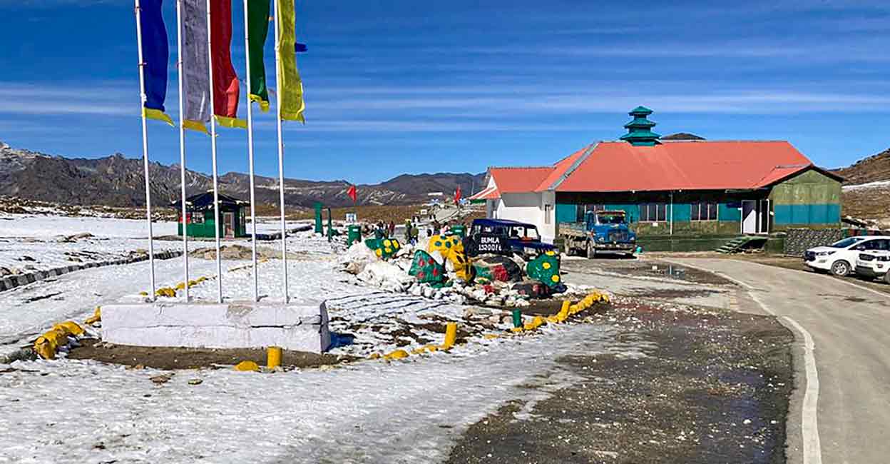 India-China border The India-China border at Bumla Pass in Arunachal Pradesh. Photo: PTI