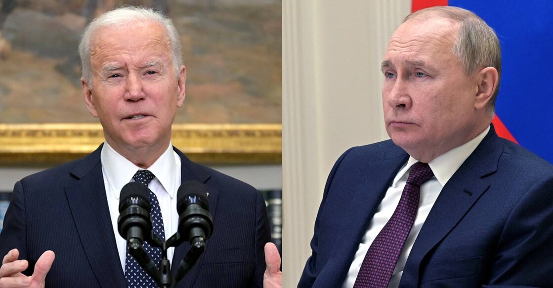 US President Joe Biden (left) and Russian President Vladimir Putin. Photo: AFP