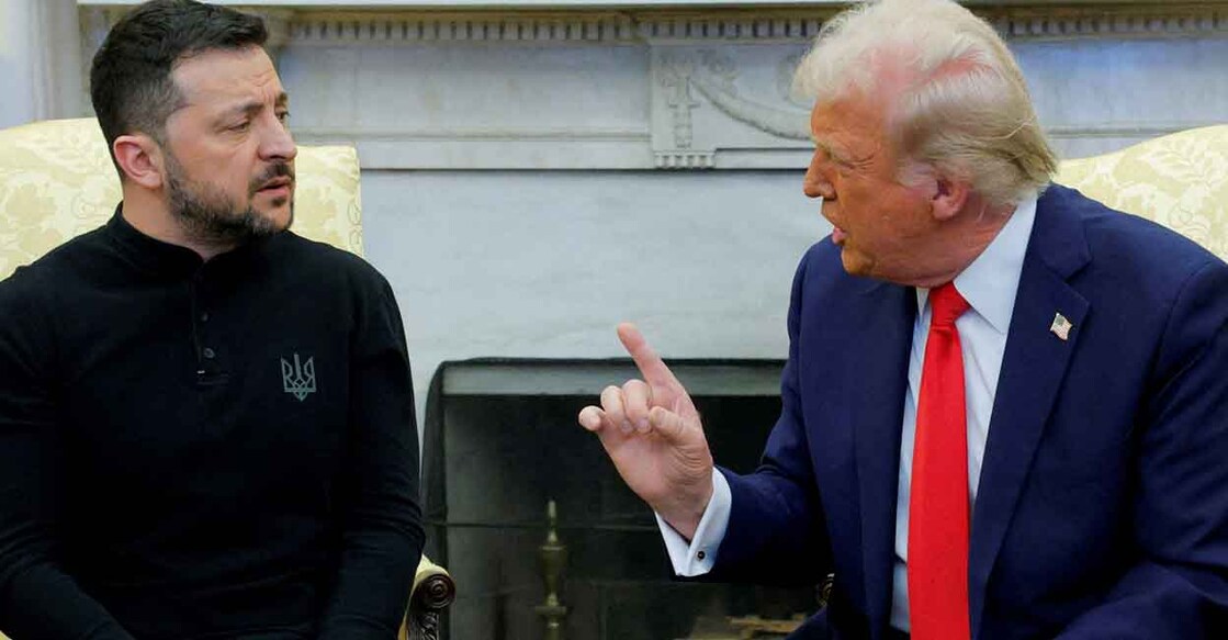US President Donald Trump meets with Ukrainian President Volodymyr Zelenskyy at the White House on February 28, 2025. File photo: Reuters/Brian Snyder