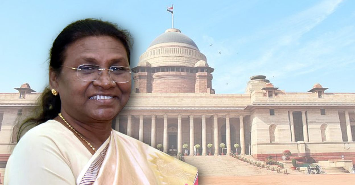 Presidential candidate Droupadi Murmu, Rashtrapati Bhavan  (Images: IANS, Wikipedia)