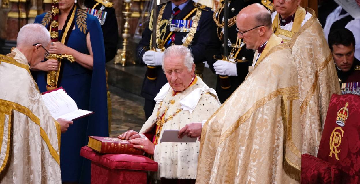 King Charles III King Charles III during his coronation ceremony in Westminster Abbey, London