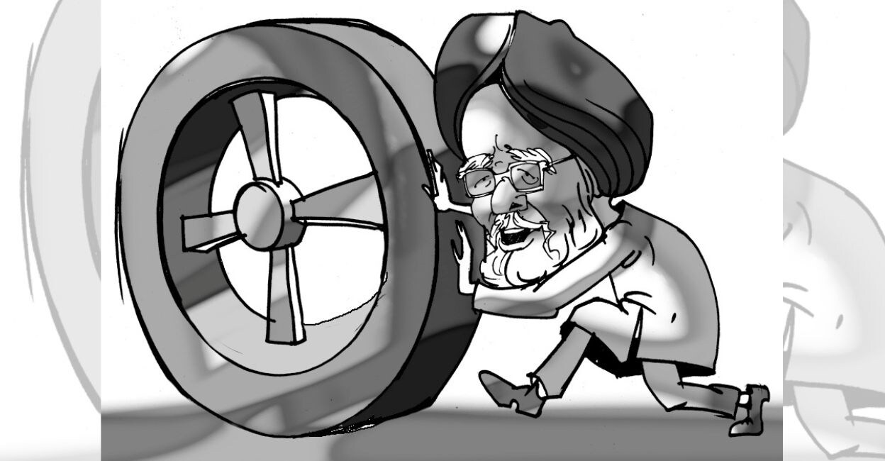 Untitled design - 1 A graphic on Manmohan Singh done by Malayala Manorama
