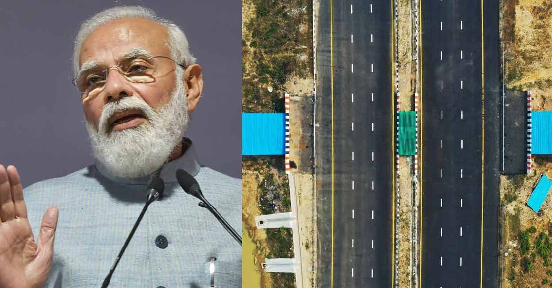 Narendra Modi, Purvanchal Expressway. Photo courtesy: Twitter/Narendra Modi