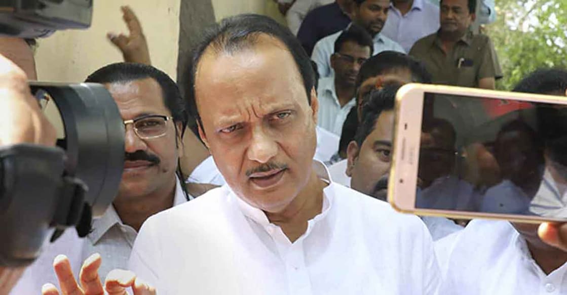 ajit-pawar-assets-seized Ajit Pawar speaks to reporters. File Photo