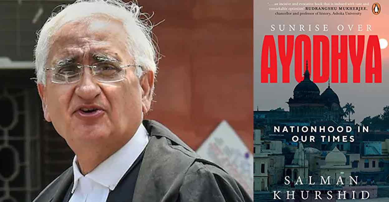 Salman Khurshid and his book 'Sunrise Over Ayodhya: Nationhood In Our Times'.