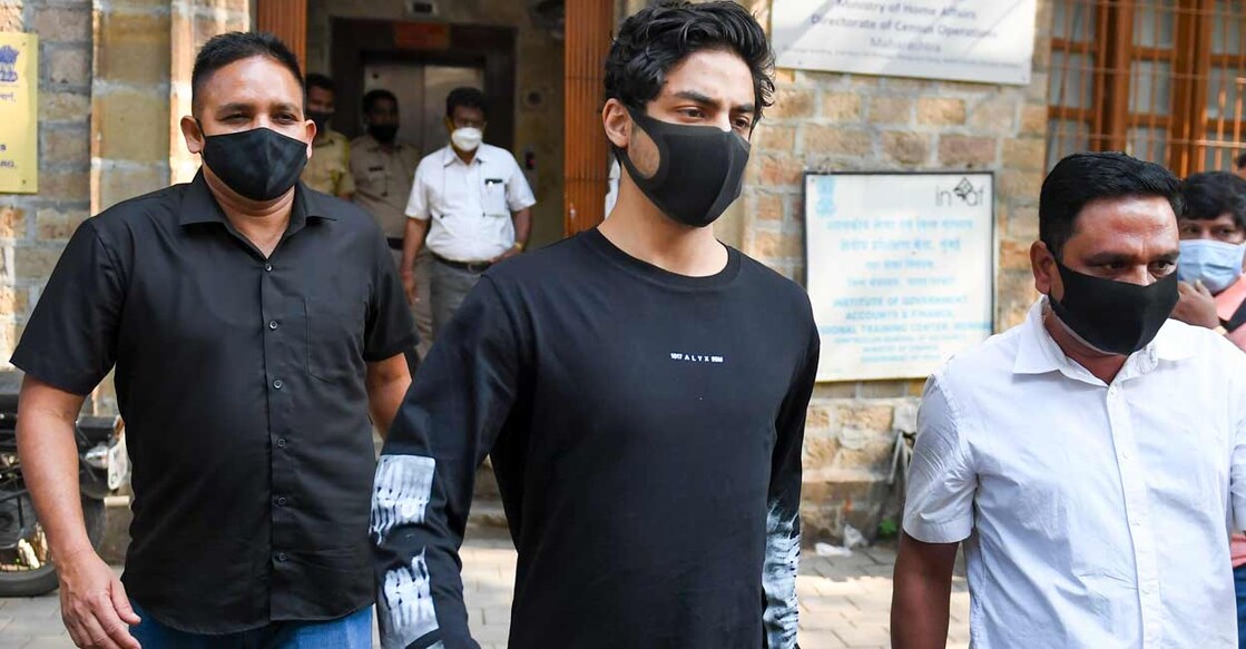 Aryan Khan, son of Bollywood actor Shahrukh Khan, leaves the NCB office after marking his attendance as part of bail conditions in a drugs case in Mumbai, Friday, Dec. 10, 2021. Photo: PTI