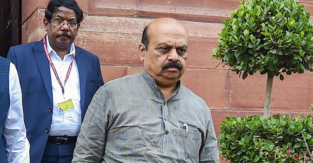 Karnataka Chief Minister Basavaraj Bommai at Parliament in New Delhi on Thursday, Dec. 2, 2021. Photo: PTI/Manvender Vashist
