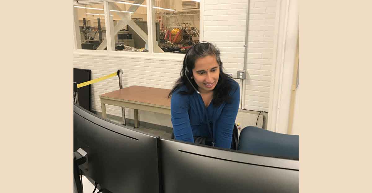 NASA's Swati Mohan at work NASA's Swati Mohan at work
