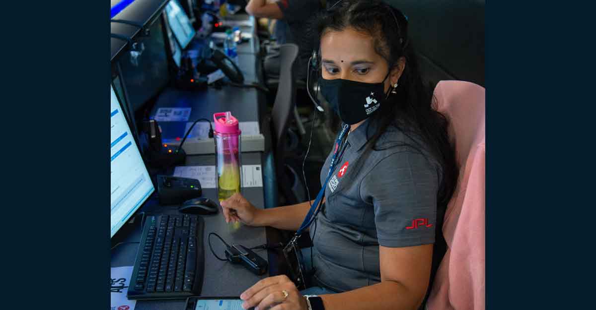 NASA's Swati Mohan at work NASA's Swati Mohan at work