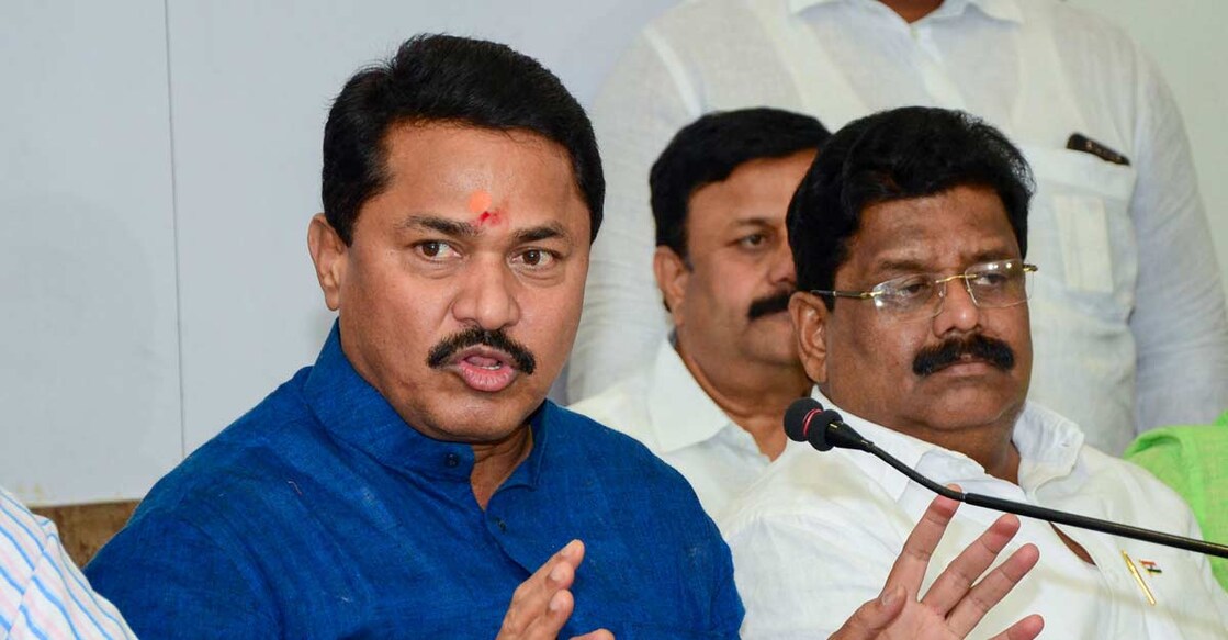 (Left) Patole quit as Speaker of Maharashtra Legislative Assembly on Thursday after meeting top party bosses, including Rahul Gandhi, in Delhi. 