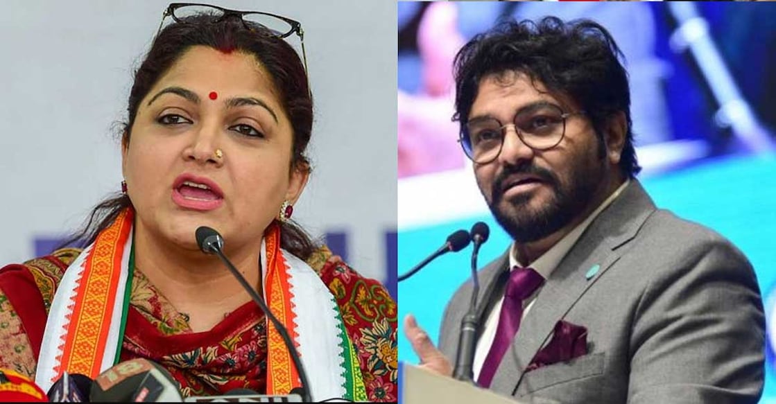 Actor-turned-politician Khushbu Sundar, Union Minister Babul Supriyo