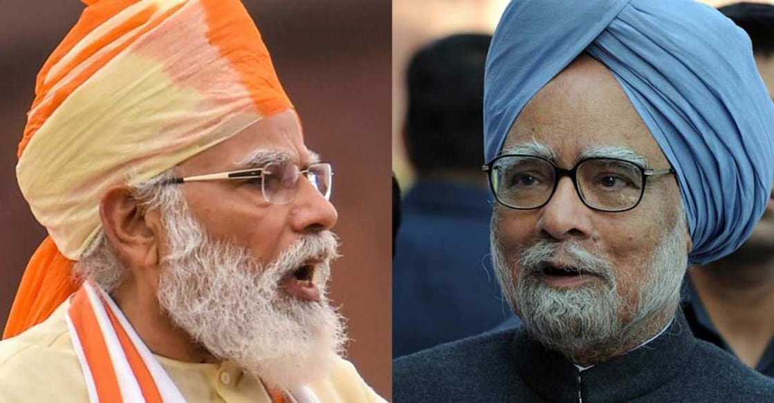 Prime Minister Narendra Modi and former prime minister Manmohan Singh Prime Minister Narendra Modi and former prime minister Manmohan Singh