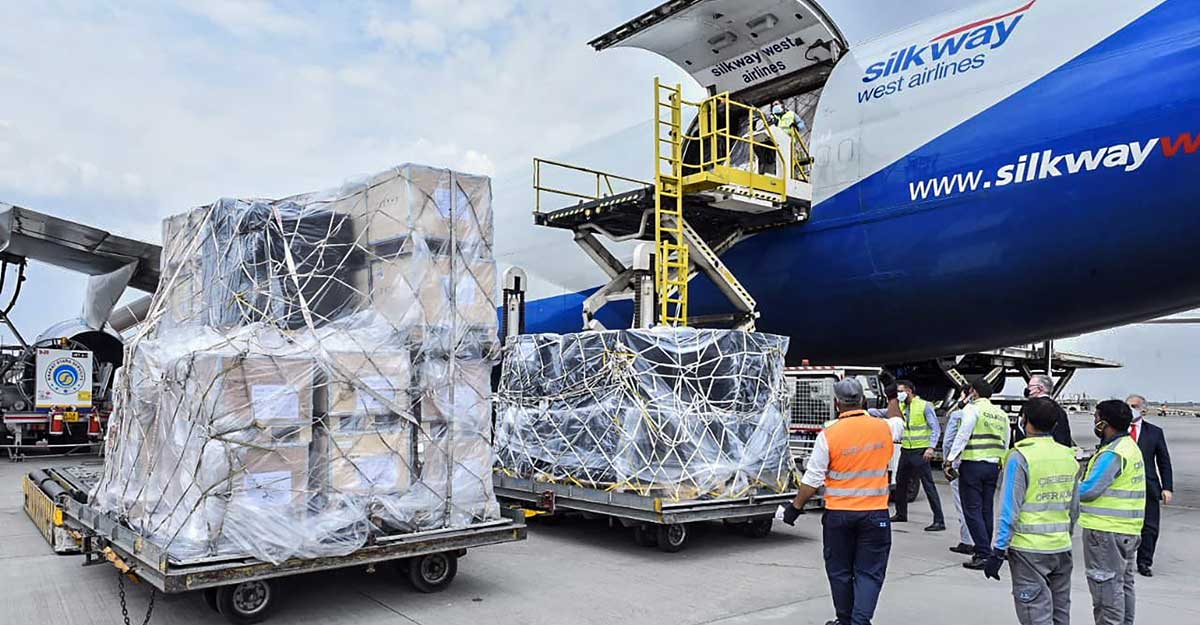 Foreign aid allocated to states, UTs for COVID management Second shipment from Ireland carrying 2 oxygen generators, 548 oxygen concentrators, 365 ventilators & other medical equipment arrives. PTI