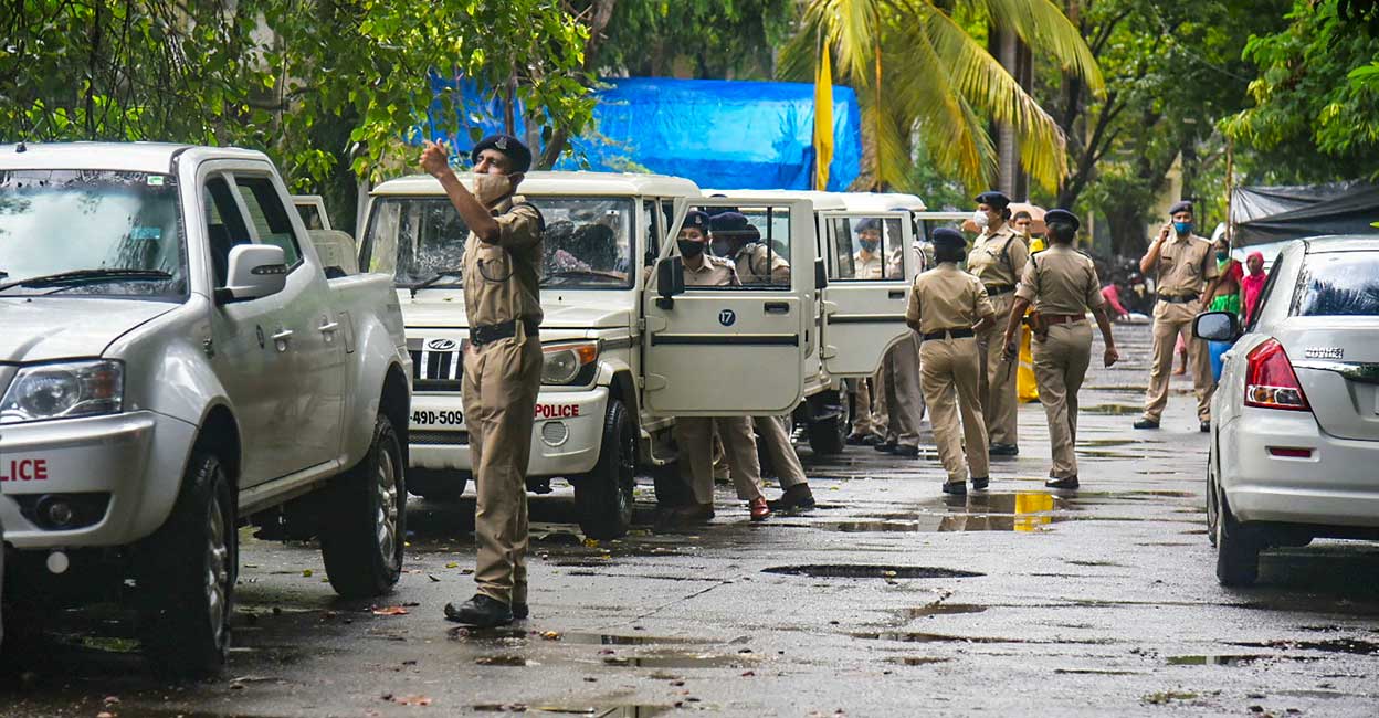 A team of NIA arrives to conduct a raid at former 'encounter specialist' police officer Pradeep Sharmas residence at Andheri A team of NIA arrives to conduct a raid at former 'encounter specialist' police officer Pradeep Sharma's residence at Andheri in Mumbai on Thursday, June 17, 2021. PTI