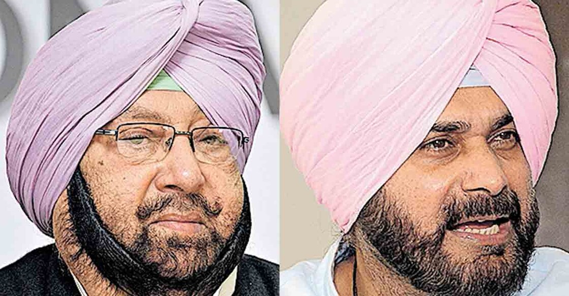 Amarinder Singh and Navjot Singh Sidhu