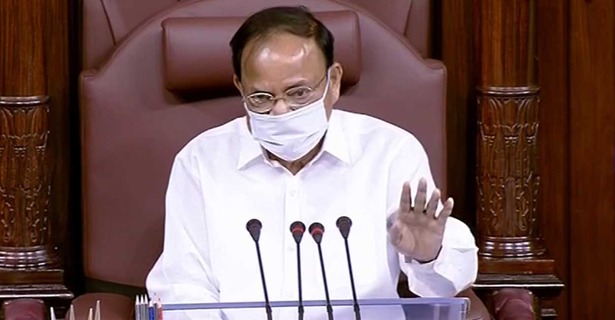 All sacredness destroyed, VP Venkaiah Naidu gets emotional on Tuesday's ruckus in Rajya Sabha