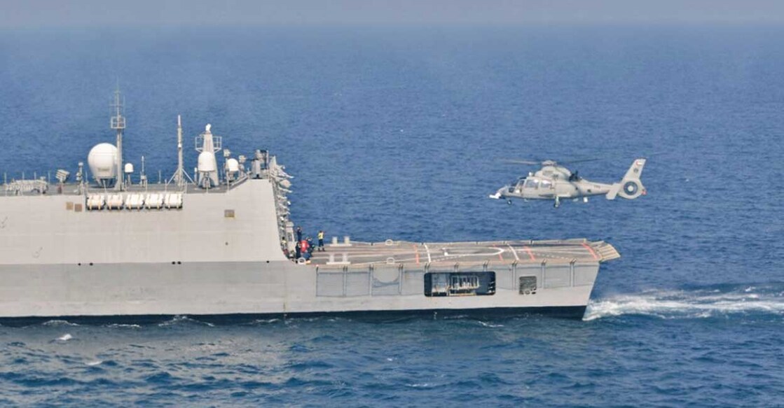 The Indian Navy The Indian Navy tweeted the picture of INS Kochi in the Persian Gulf. Photo: Twitter @indiannavy