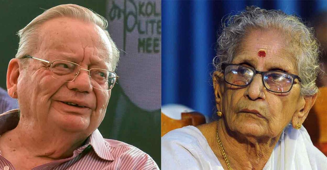 Ruskin Bond and M Leelavathy.